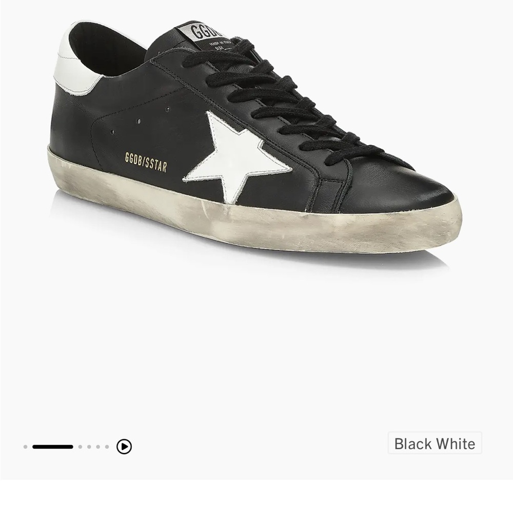 Golden Goose Black Sneakers with White Star